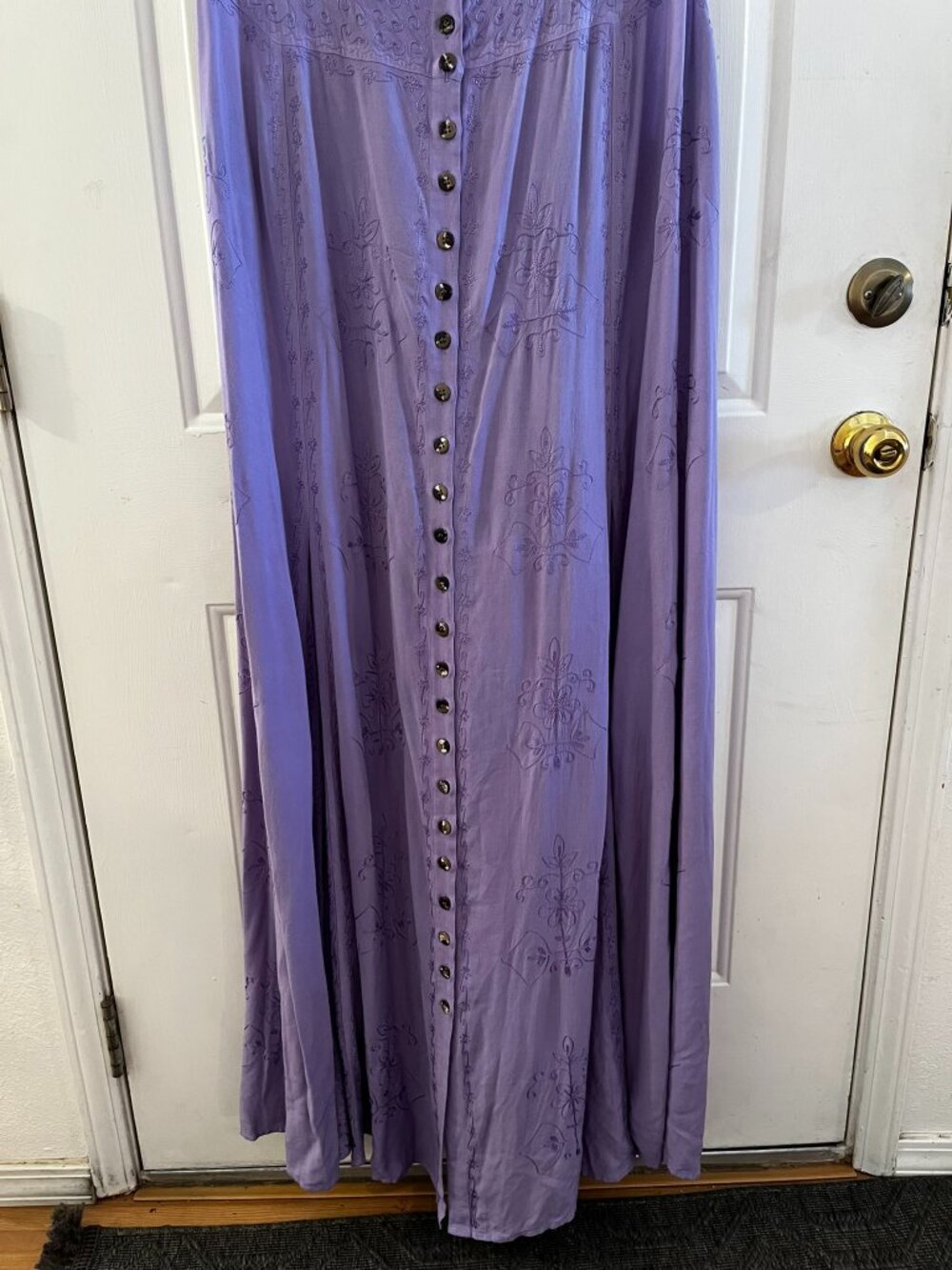 Holy Clothing Woman's Plus-Size Purple Boho Bohemian Hippie Maxi Dress Sz 5x - Picture 5 of 8